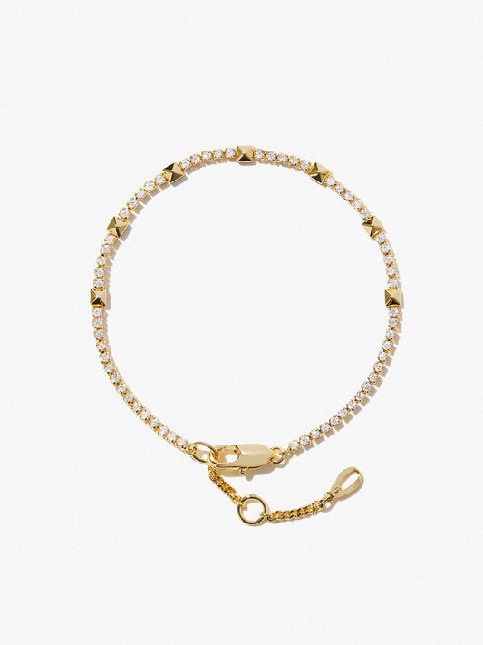 Ana Luisa Jewelry Bracelets Medium Chains Gold Tennis Bracelet Zuri Gold