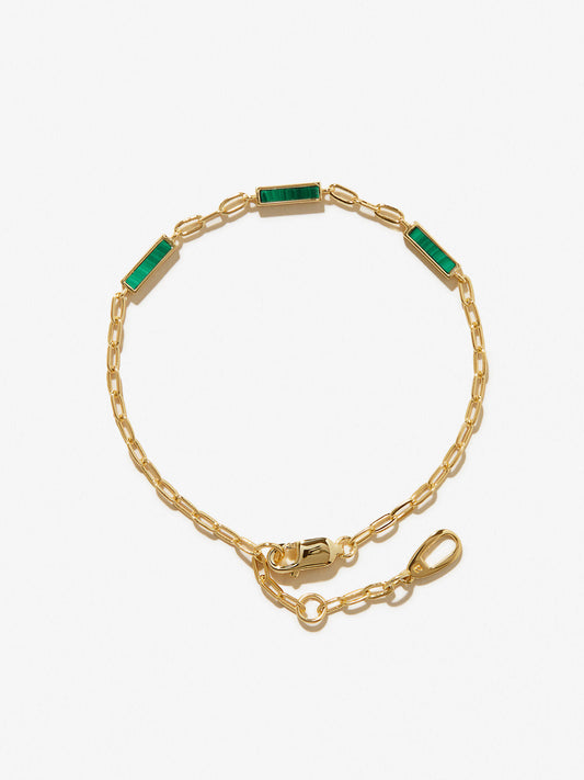 Ana Luisa Jewelry Bracelets Medium Chains Malachite Bracelet Colette Malachite Silver