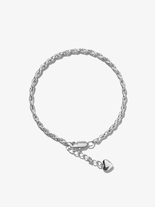 Ana Luisa Jewelry Bracelets Medium Chains Twisted Chain Bracelet Lisa Silver Rhodium