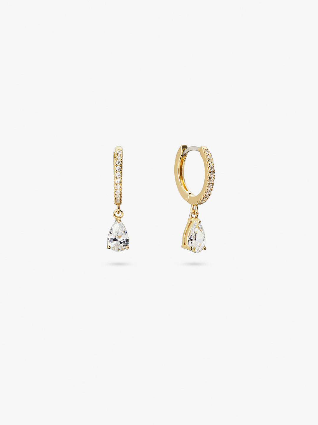 Ana Luisa Jewelry Drop Earrings Delicate Huggie Hoops Elise Gold