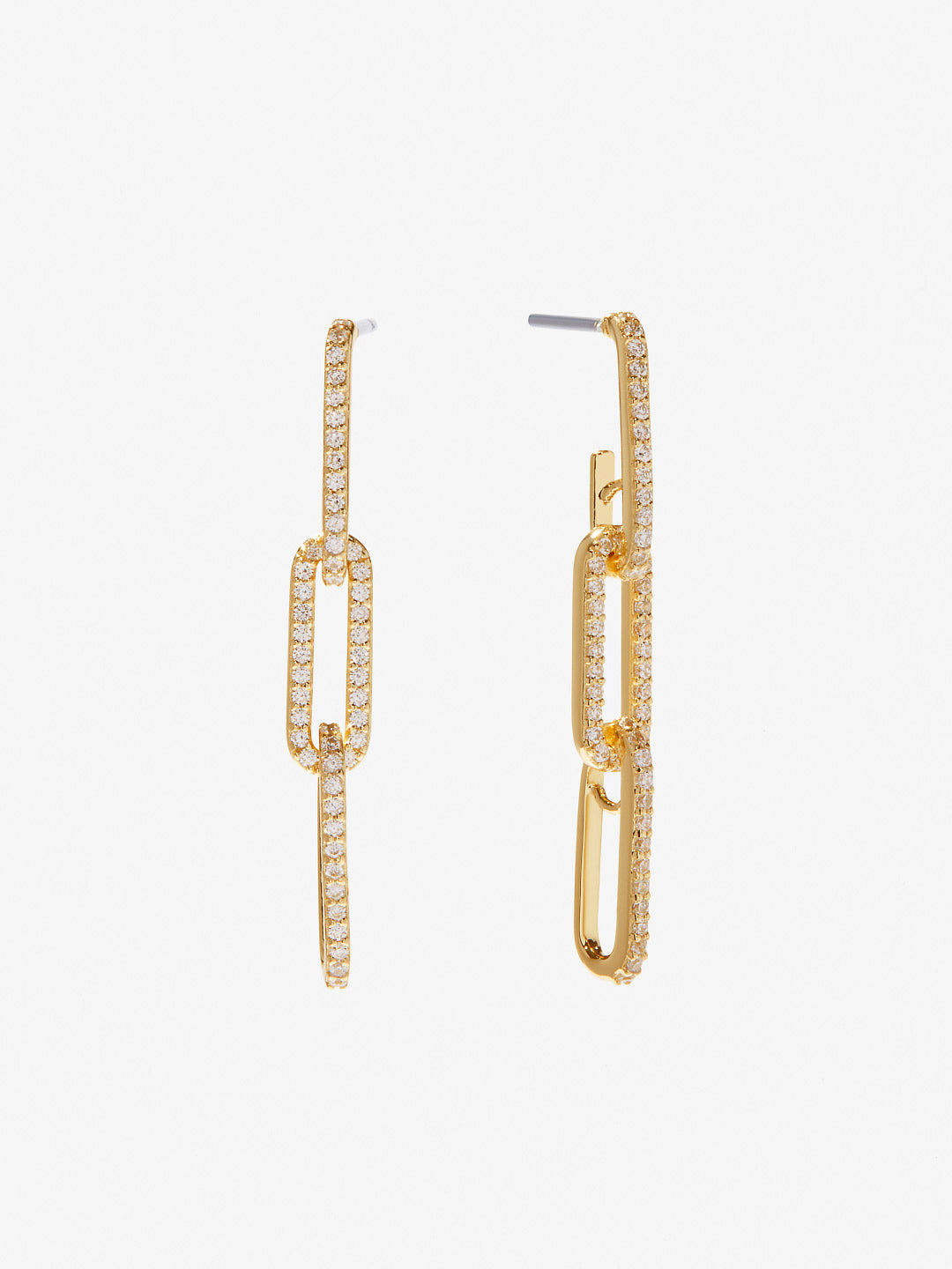 Ana Luisa Jewelry Earring Drop Chain Link Earrings Lyra Silver