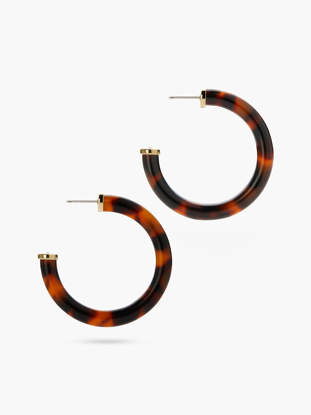 Ana Luisa Jewelry Earring Large Hoops Statement Earrings Aster Dark Tortoise Gold