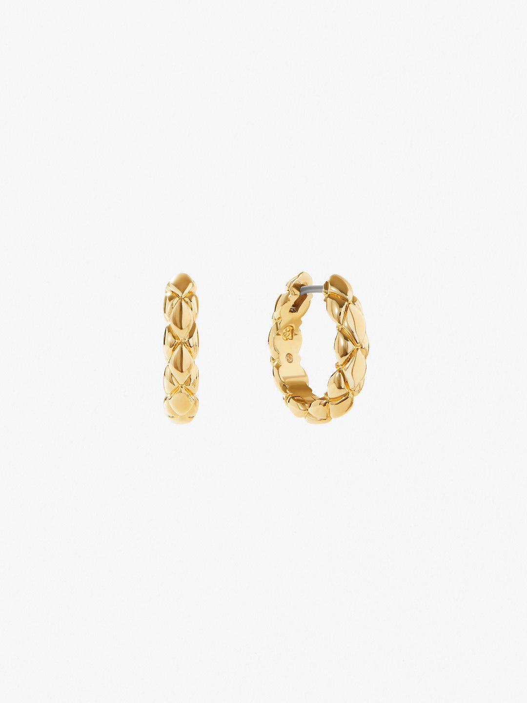 Ana Luisa Jewelry Earrings Medium Hoops Medium Quilted Hoops Alessa Medium Gold
