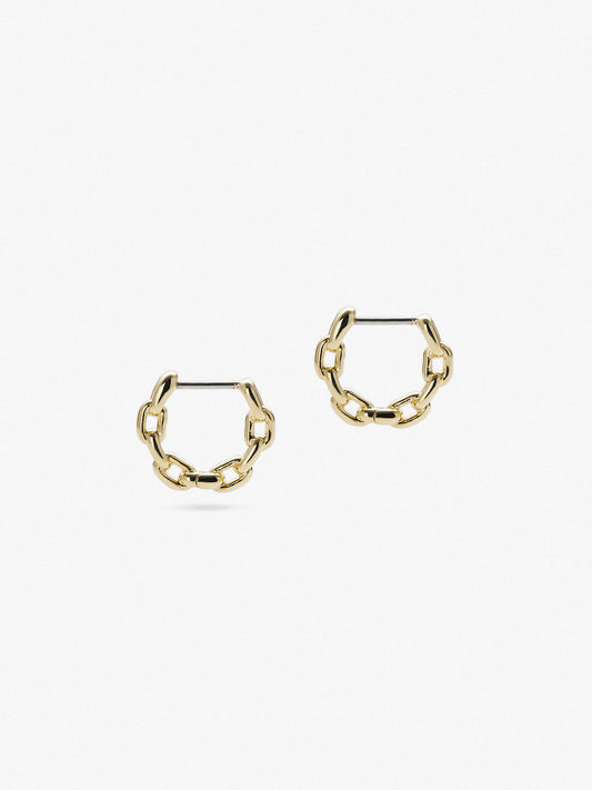 Ana Luisa Jewelry Earring Small Hoops Chain Hoop Earrings Fae Brass