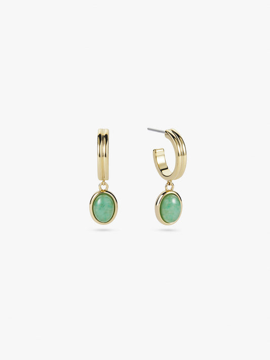 Ana Luisa Jewelry Earrings Gemstone Hoop Earrings Dobby Gold
