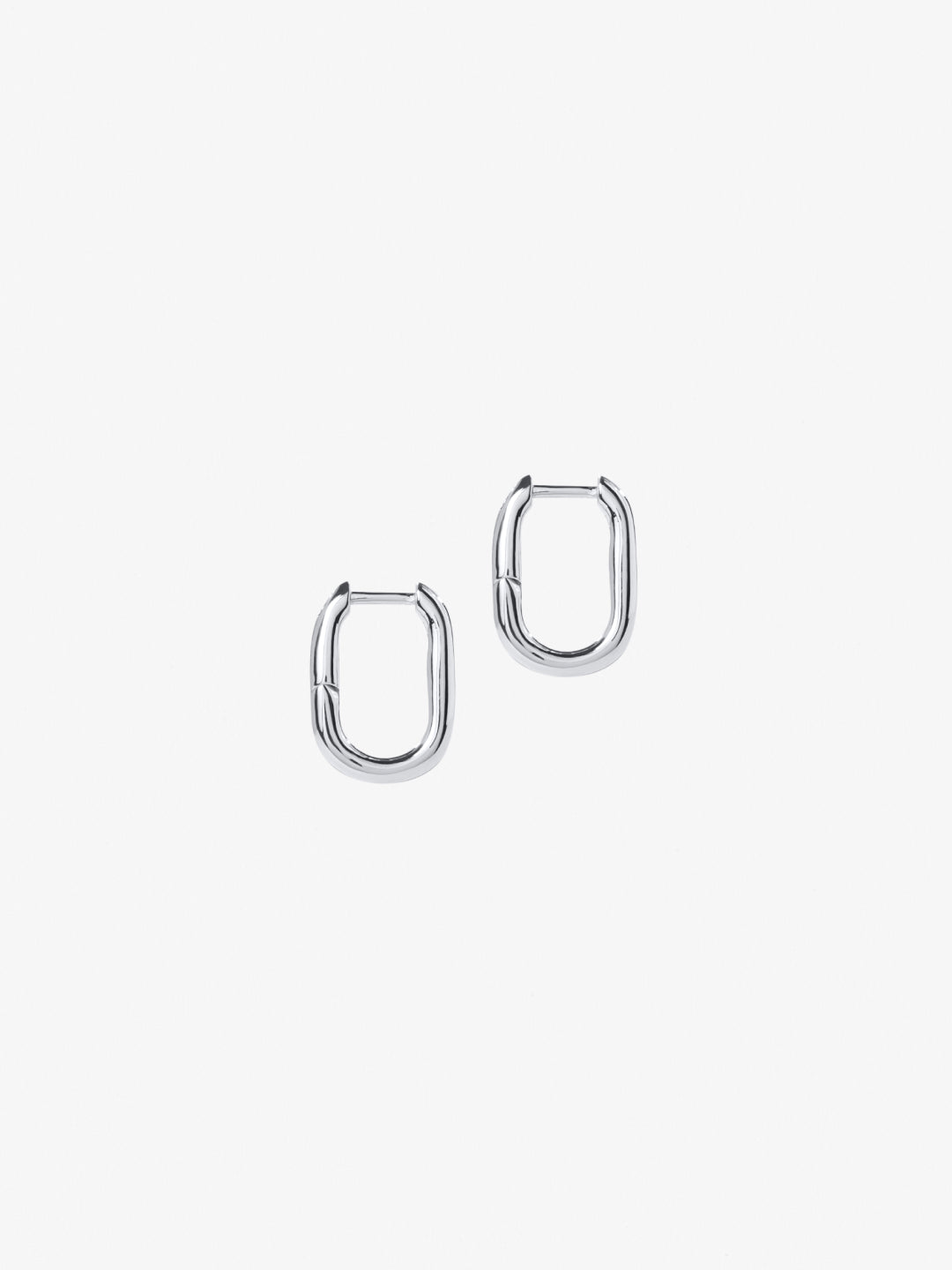 Ana Luisa Jewelry Earrings Hoop Sterling Silver Elongated Mini Hoops Rox Mini Silver