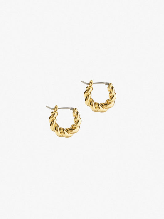 Ana Luisa Jewelry Earrings Small Hoops Twisted Hoop Earrings Paris Small Gold