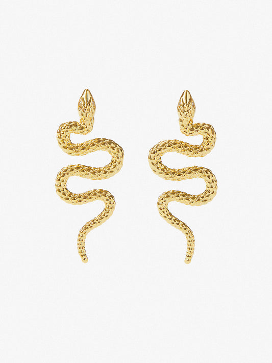 Ana Luisa Jewelry Earrings Statement Snake Earrings Sylvie Gold