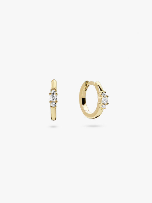 Ana Luisa Jewelry Earrings Studs Gold Huggie Hoops Kodi Silver