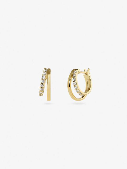 Ana Luisa Jewelry Hoop Earrings Double Hoop Earrings Toda Silver Gold
