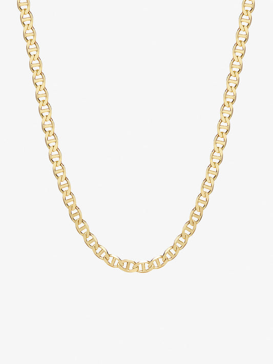 Ana Luisa Jewelry Necklace Chain Necklace Flat Mariner Chain Morgan Wide Gold