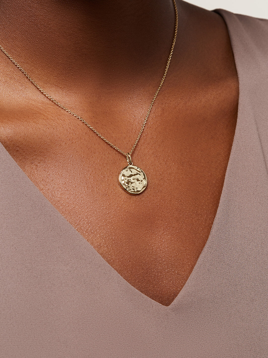 Ana Luisa Jewelry Necklace Pendant Necklace Organic Coin Necklace Nessie Gold