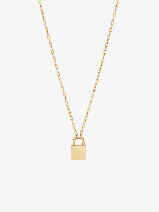 Ana Luisa Jewelry Necklaces Pendant Necklaces Gold Padlock Necklace Key