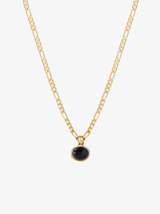 Ana Luisa Jewelry Necklaces Statement Gemstone Necklace Meesh Black Gold