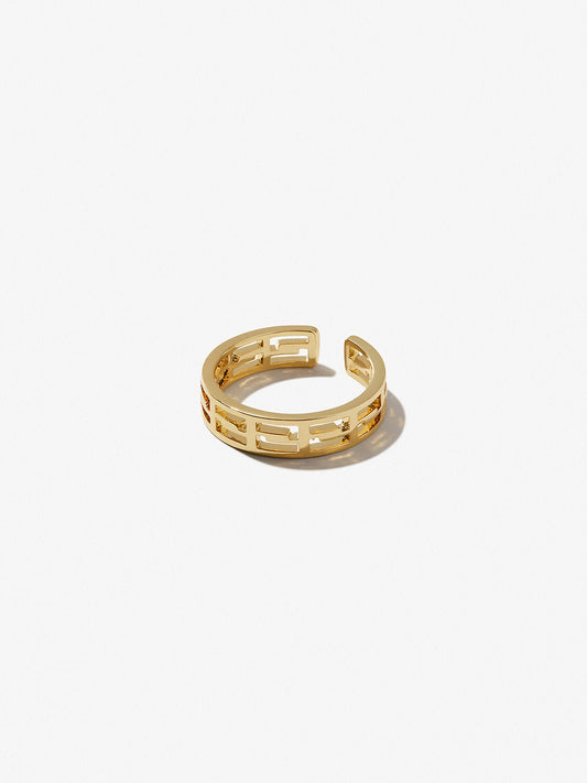 Ana Luisa Jewelry Rings Band Ring Meander Ring Conagh Gold